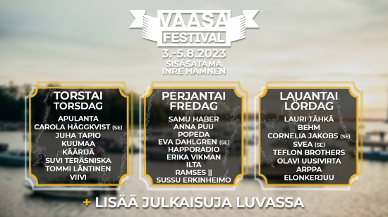 Vaasa Festival julkistaa kaksi valovoimasta ruotsalaista artistia –  